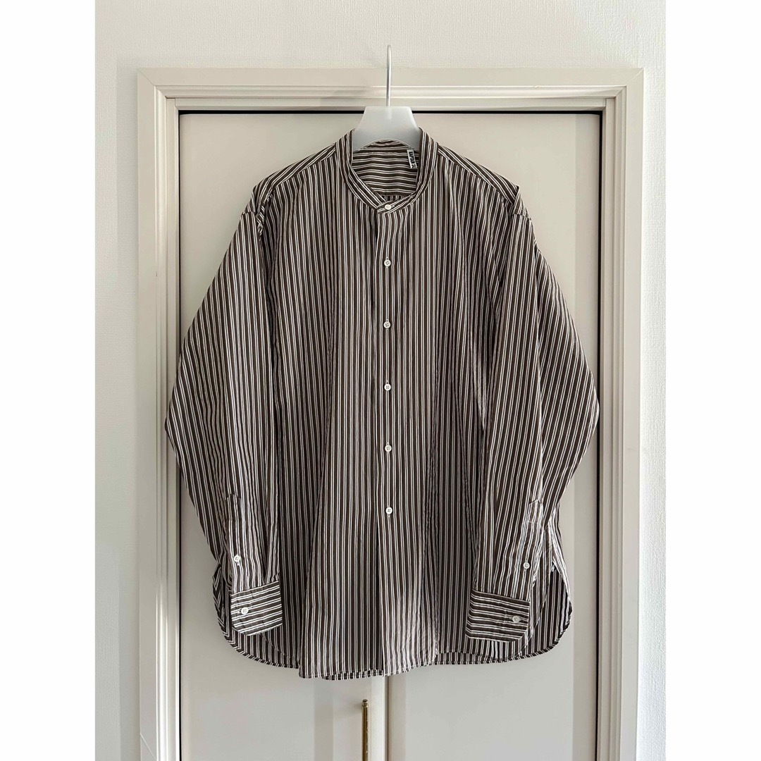 KAPTAIN SUNSHINE 23SS コットンシルク バンドカラーシャツ | www