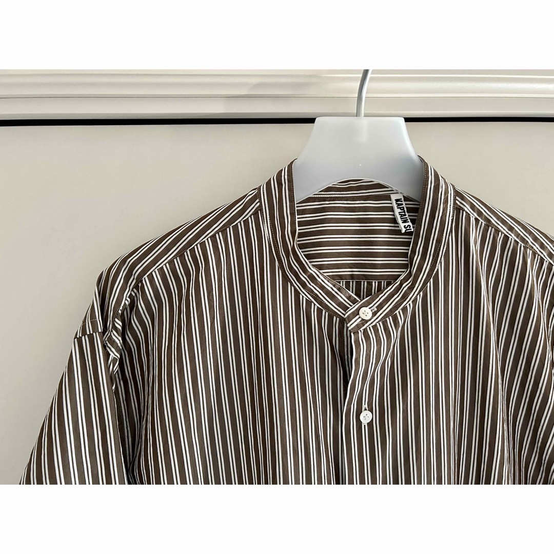 KAPTAIN SUNSHINE 23SS コットンシルク バンドカラーシャツ | www