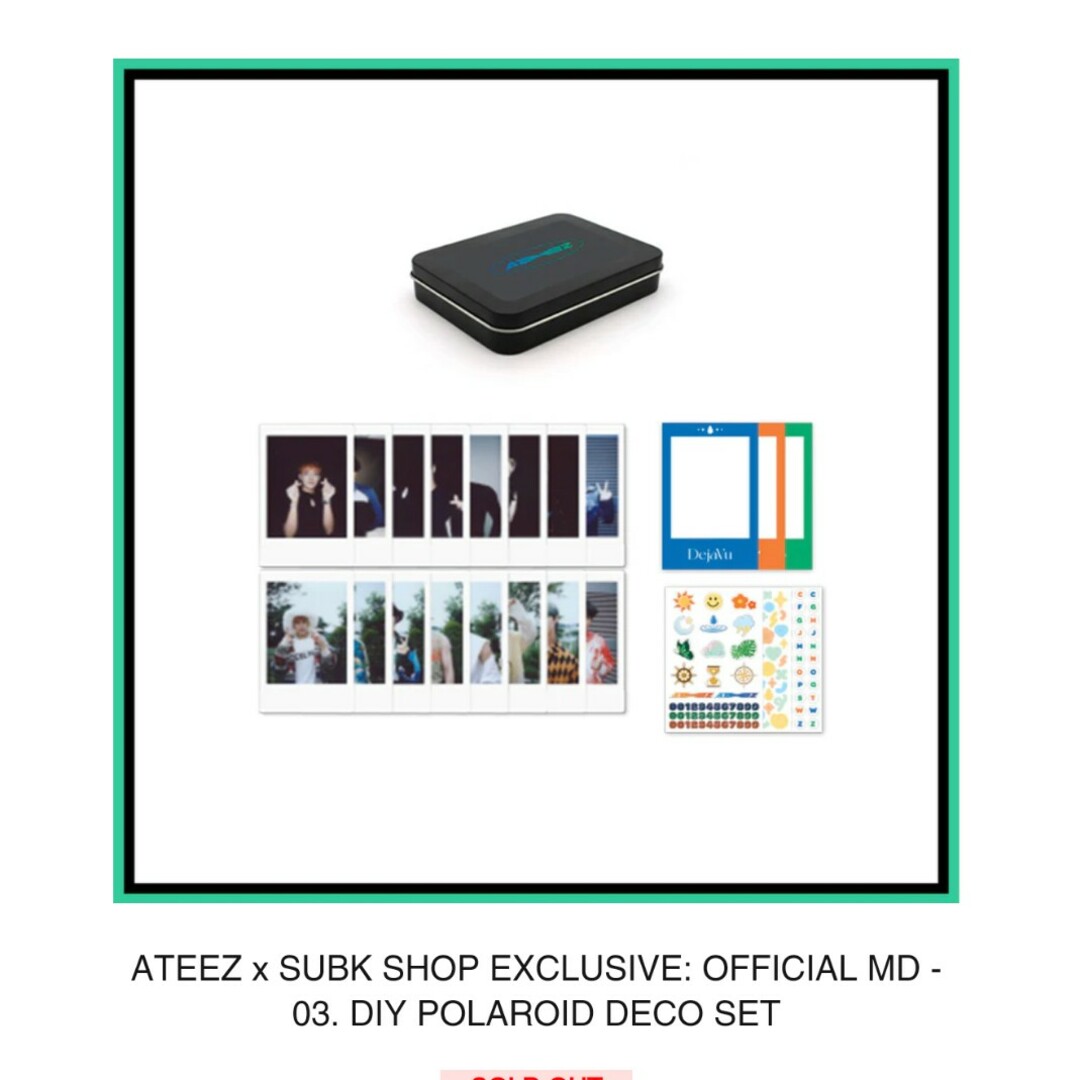 K-POP/アジアATEEZ SUBKSHOP DIY POLAROID DECO SET