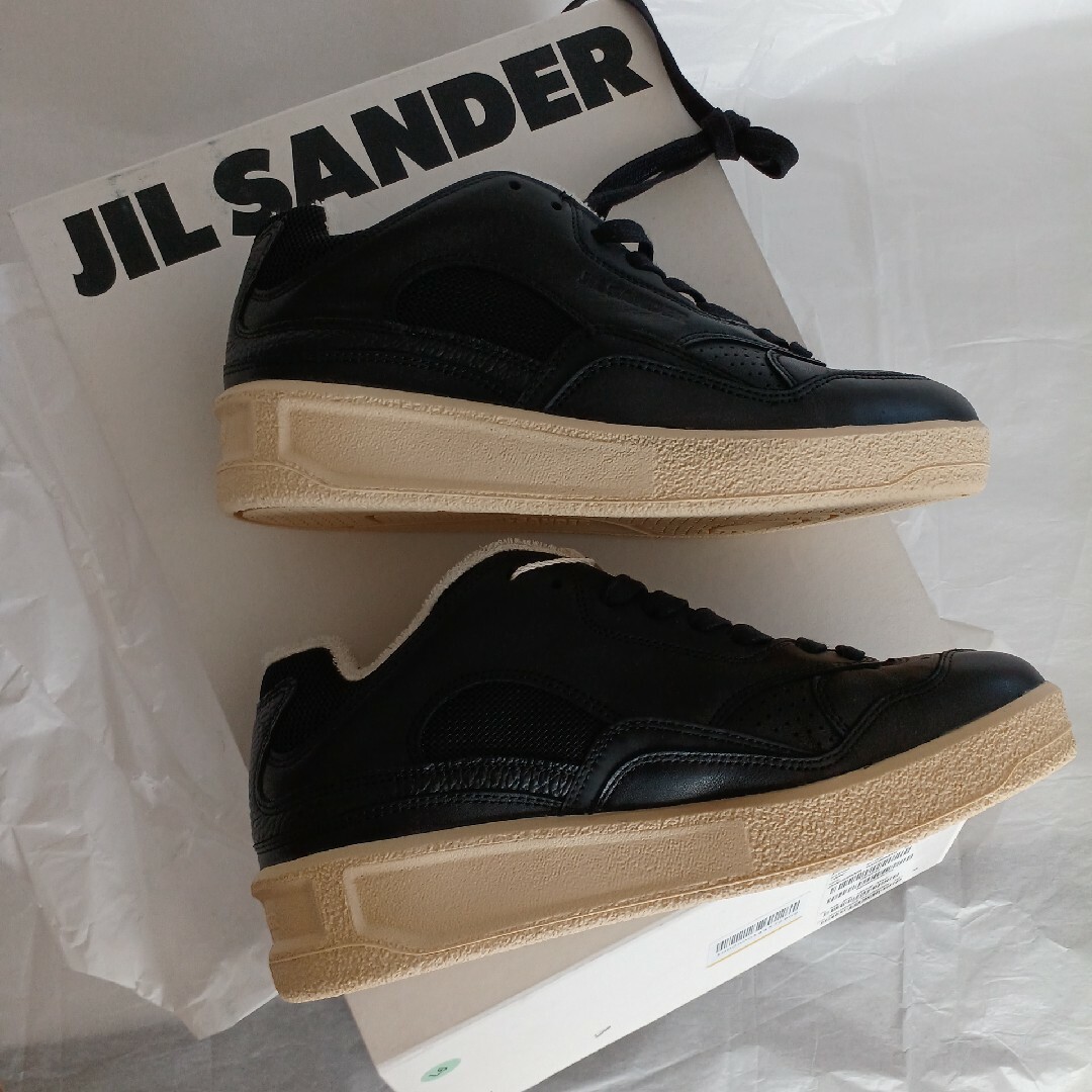 JIL SANDER　ジルサンダーローカットスニーカー☆ロゴ　レザースニーカー