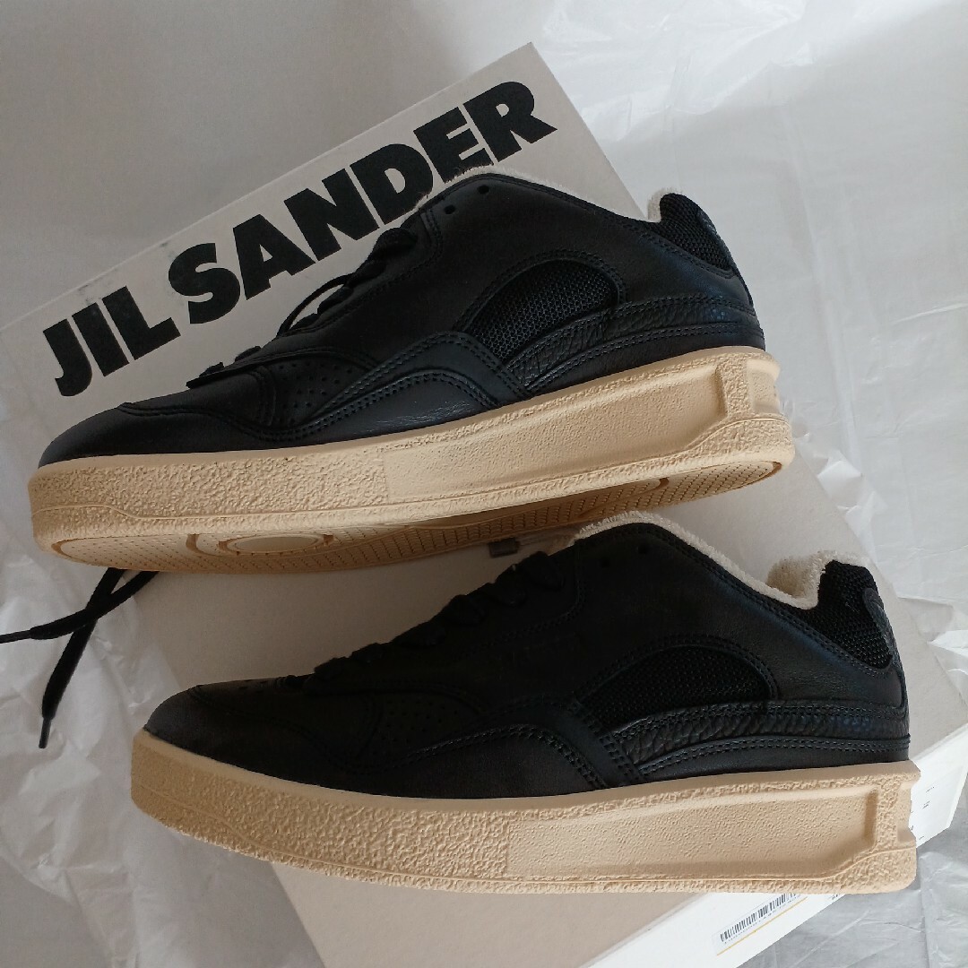 JIL SANDER　ジルサンダーローカットスニーカー☆ロゴ　レザースニーカー