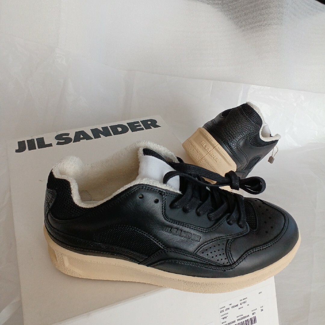 JIL SANDER　ジルサンダーローカットスニーカー☆ロゴ　レザースニーカー