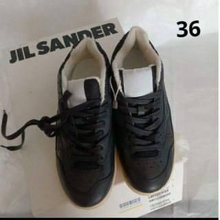 JIL SANDER　ジルサンダーローカットスニーカー☆ロゴ　レザースニーカー