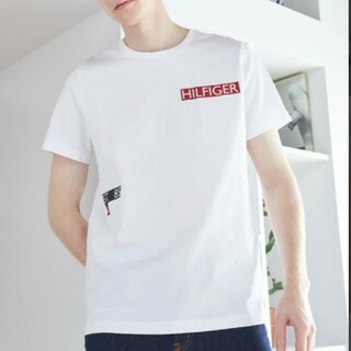 トミーヒルフィガー(TOMMY HILFIGER)のトミーヒルフィガー Tシャツ XL ホワイト(Tシャツ/カットソー(半袖/袖なし))