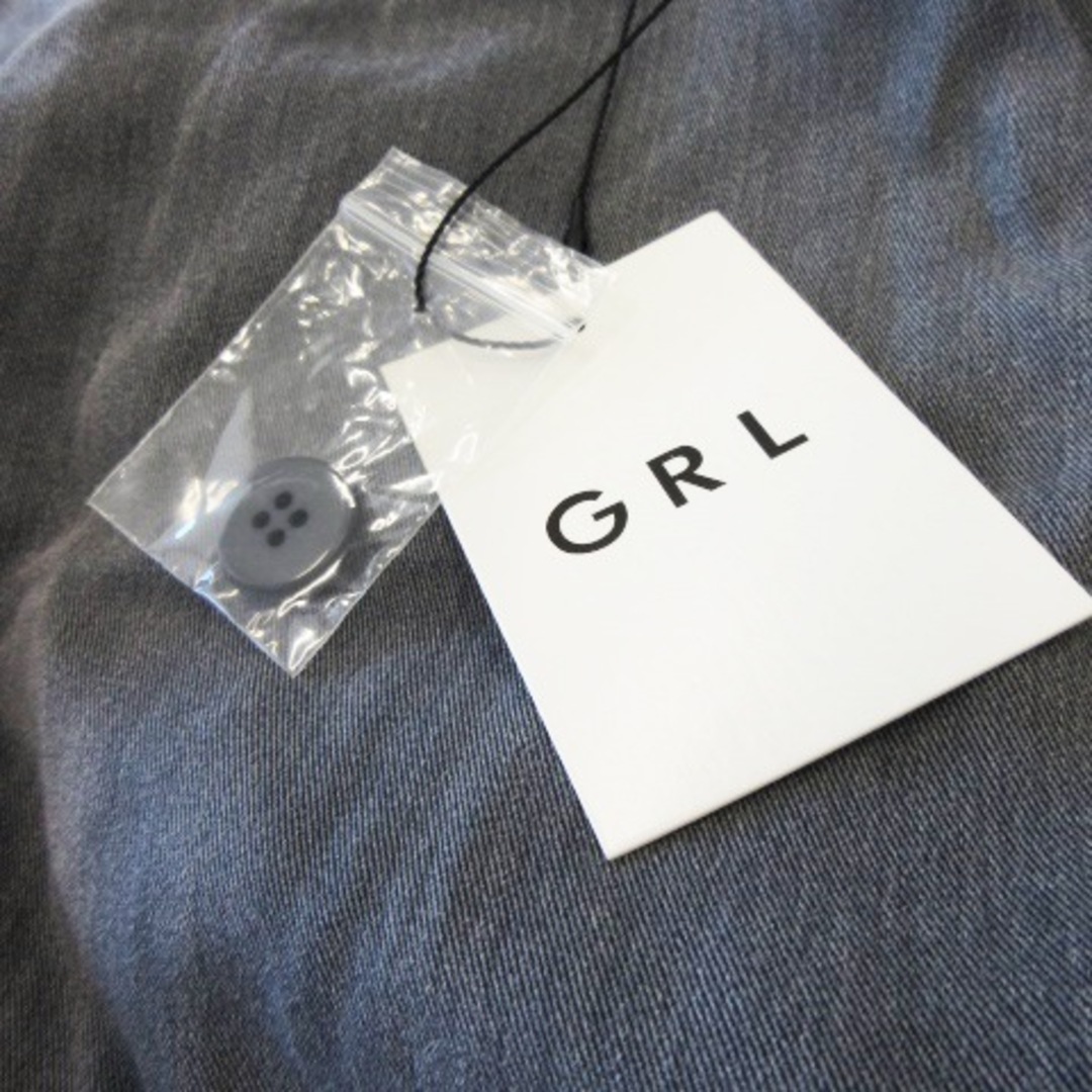 GRL(グレイル)のグレイル GRL パンツ スラックス ワイド ストレート 薄手 M グレー レディースのパンツ(その他)の商品写真