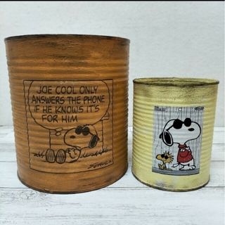 スヌーピー(SNOOPY)の☆しゅう様専用☆SNOOPY　リメイク缶　⑬①(インテリア雑貨)