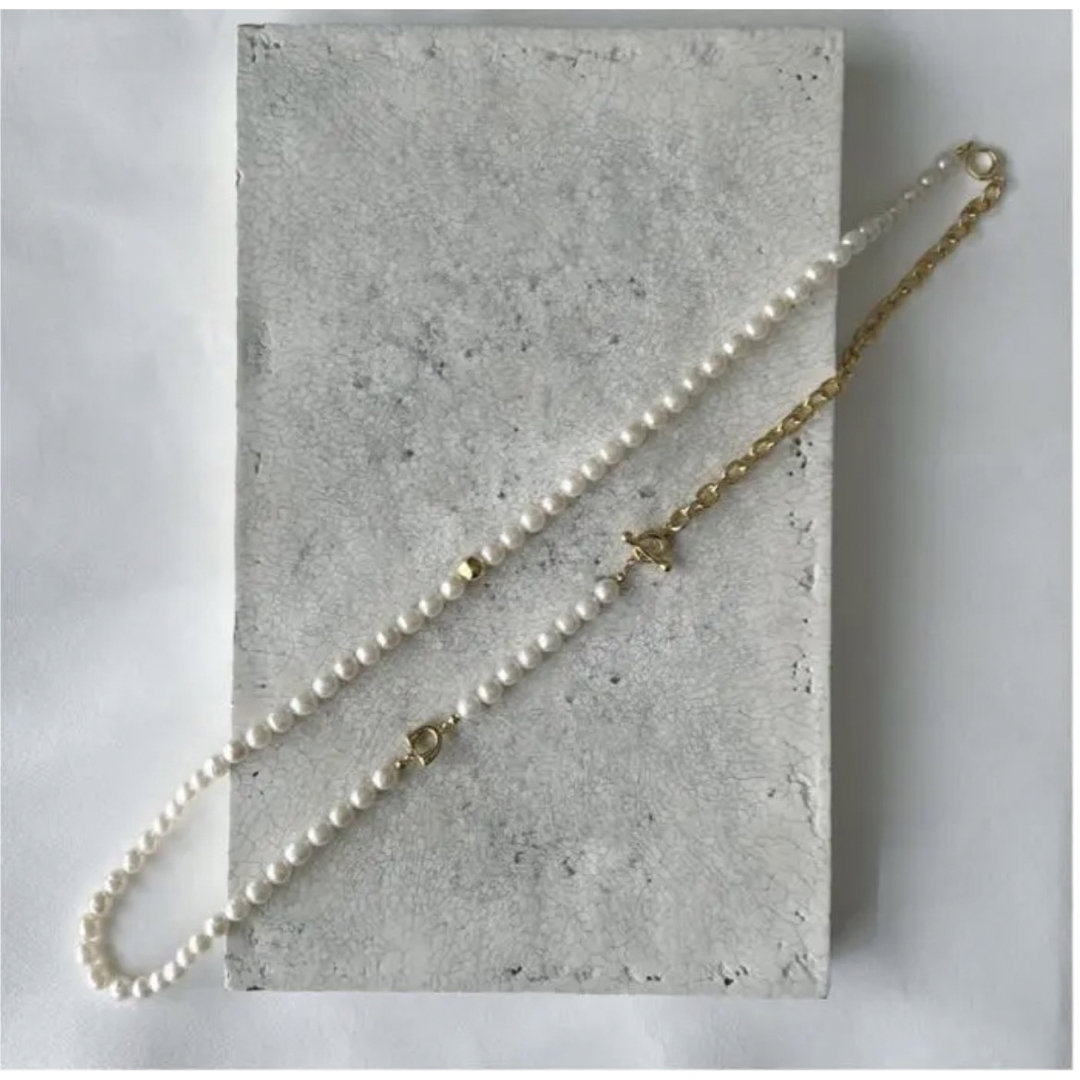 CHIEKO+ チエコプラス pearl necklace 02bonheur レディースのアクセサリー(ネックレス)の商品写真