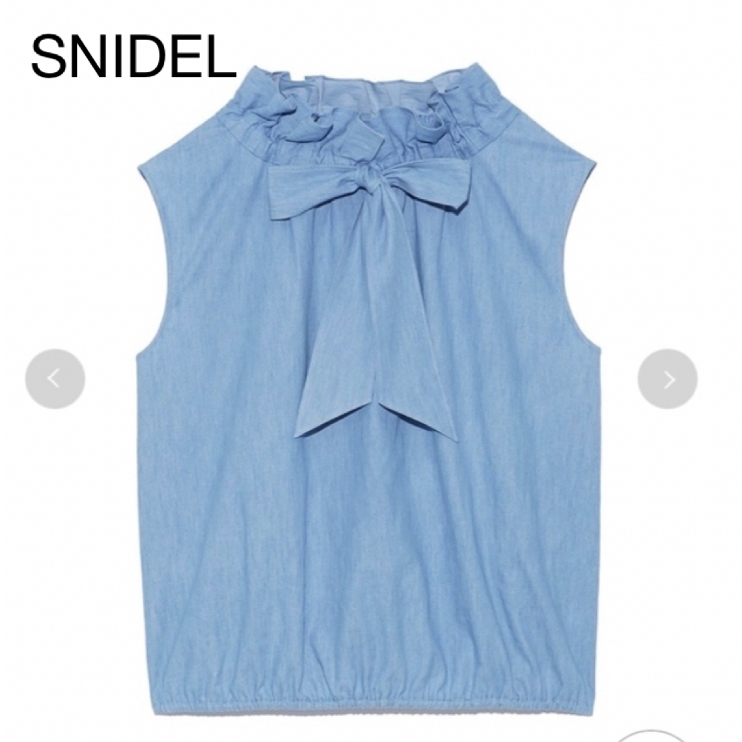 完売色✨新品タグ付き✨ SNIDEL ボウタイノースリブラウス