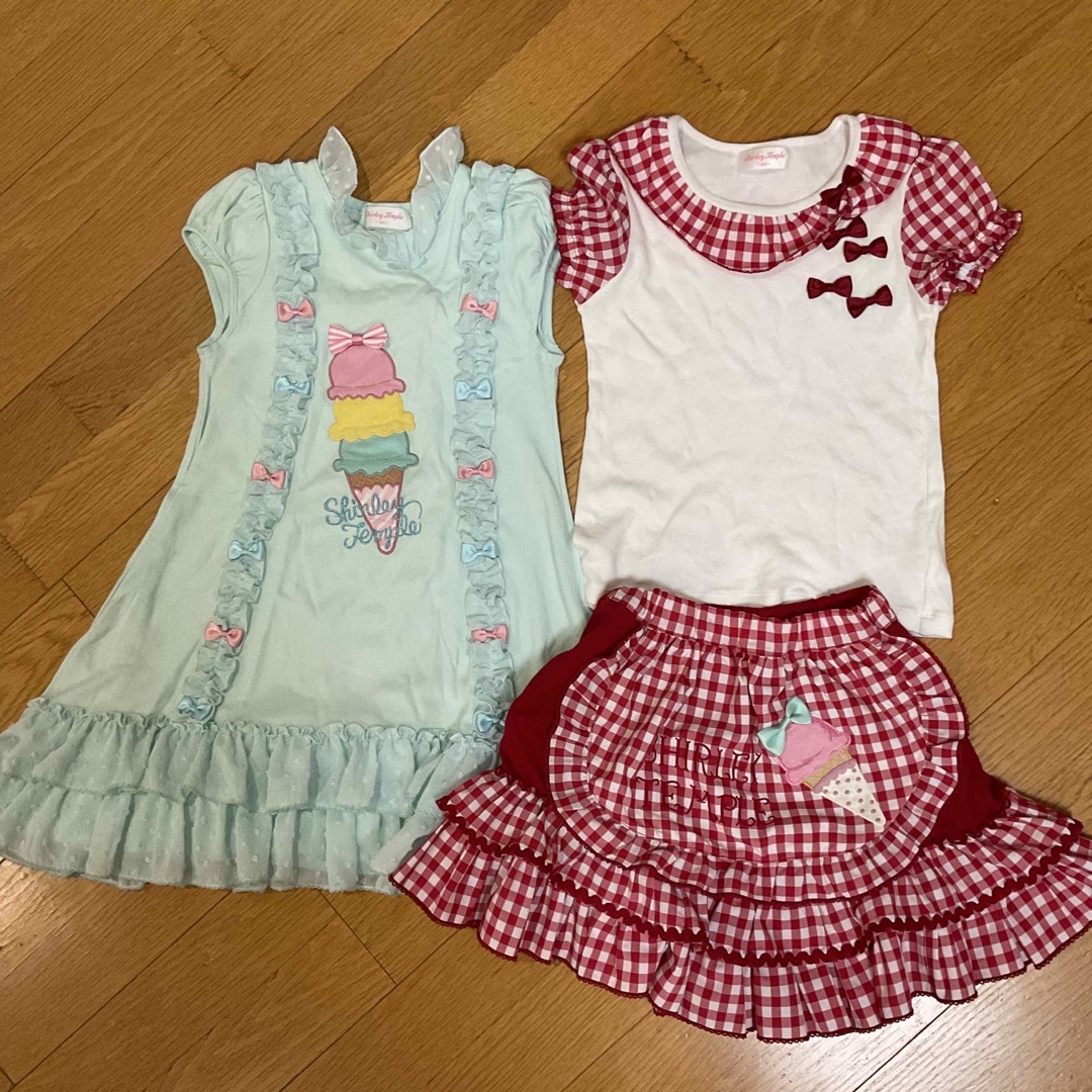 キッズ服女の子用(90cm~)シャーリーテンプル アイス ジャンパースカート 120