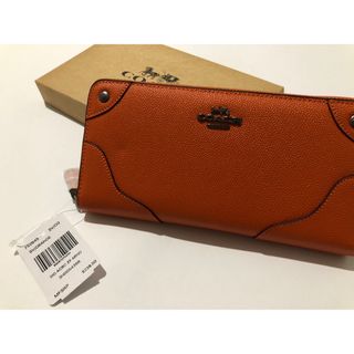 コーチ(COACH)の新品　COACH コーチ 長財布 オレンジ F52645(長財布)