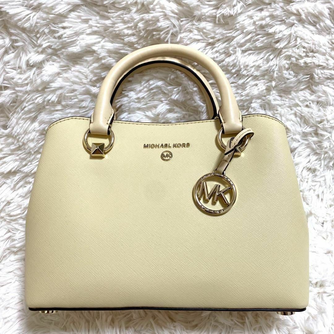 極美品 Michael Kors ショルダーバック 2Way 斜めがけ イエロー