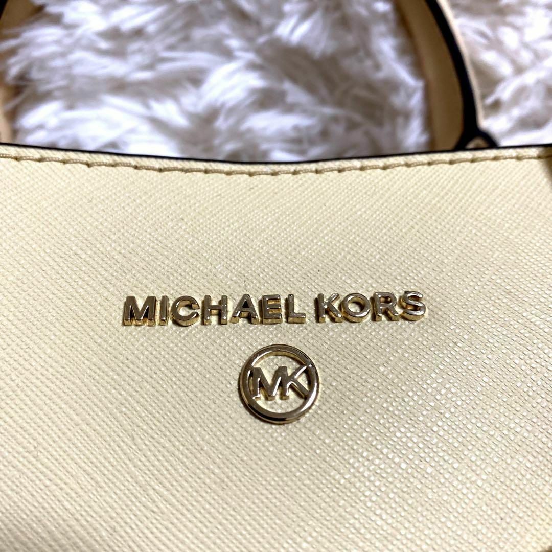 極美品 Michael Kors ショルダーバック 2Way 斜めがけ イエロー-