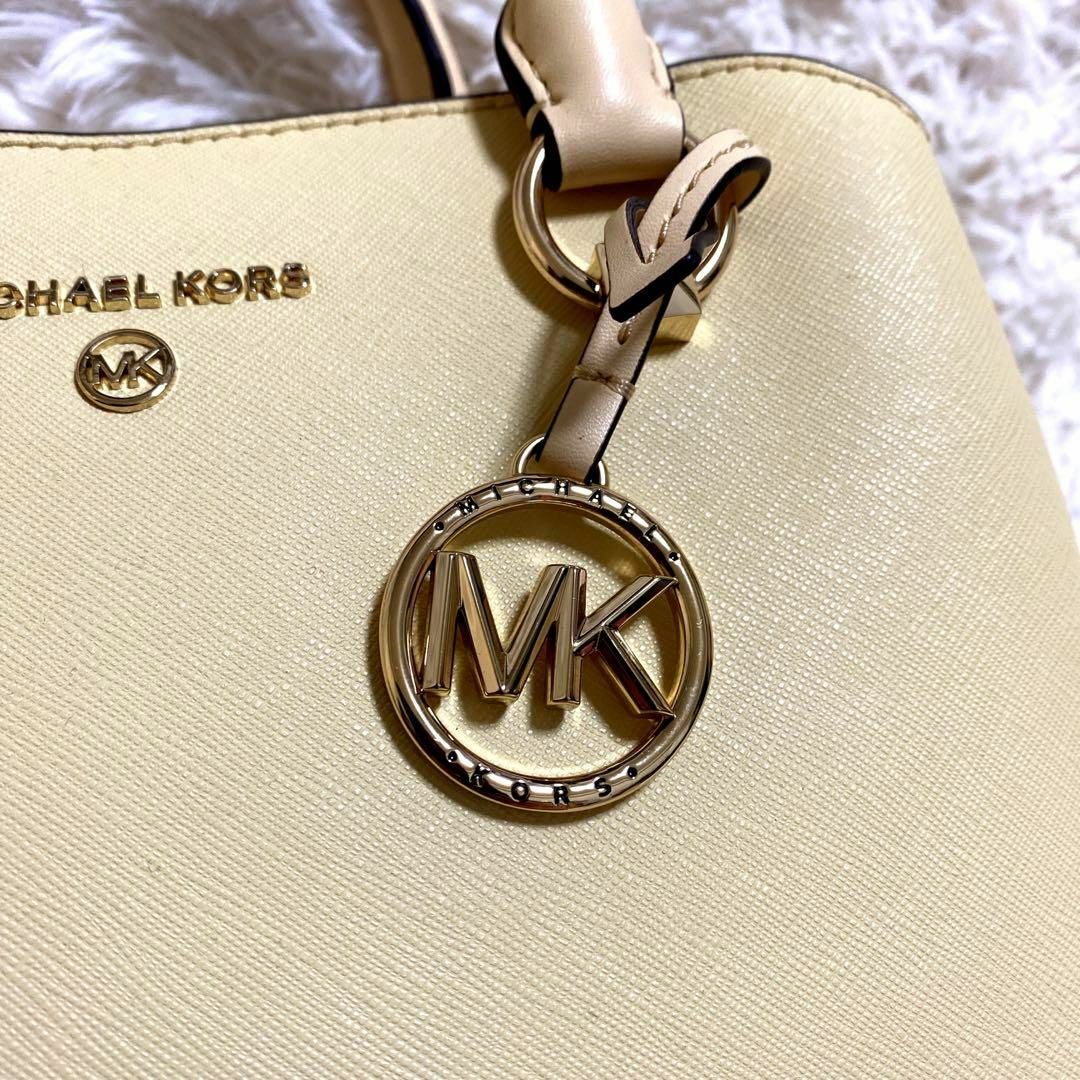 極美品 Michael Kors ショルダーバック 2Way 斜めがけ イエロー-
