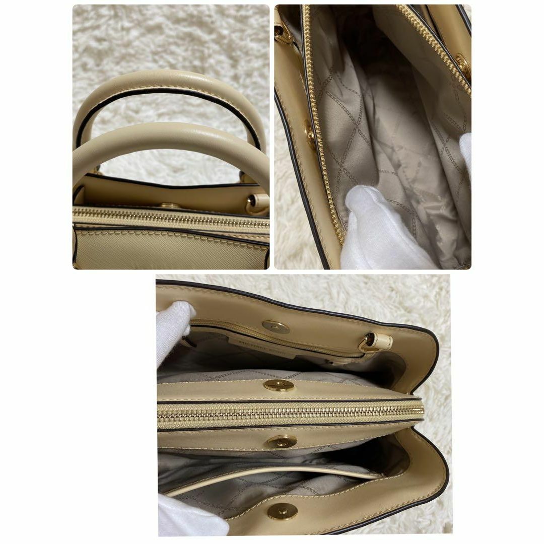 極美品 Michael Kors ショルダーバック 2Way 斜めがけ イエロー