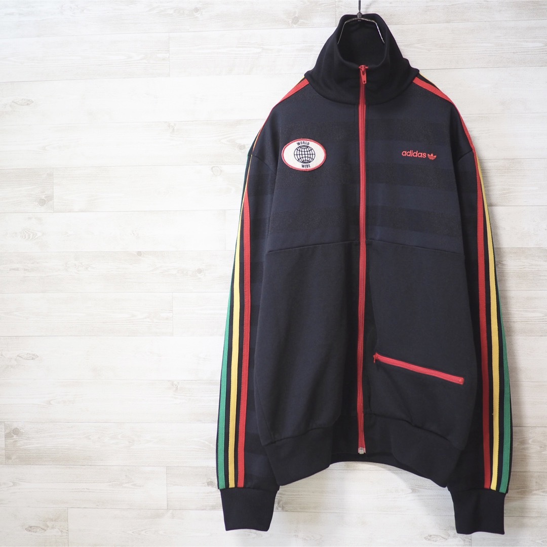 希少 80s adidas ハイネック コットン ジャケット オーバーサイズ