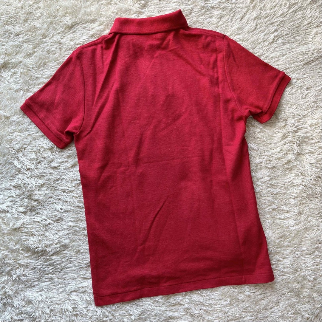 Ralph Lauren(ラルフローレン)のRALPH LAUREN ラルフローレン 半袖ポロシャツ　赤　ホースロゴ刺繍　綿 レディースのトップス(ポロシャツ)の商品写真