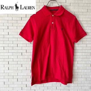 ラルフローレン(Ralph Lauren)のRALPH LAUREN ラルフローレン 半袖ポロシャツ　赤　ホースロゴ刺繍　綿(ポロシャツ)
