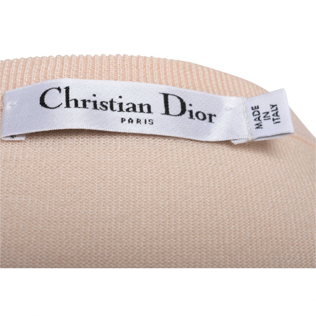 未使用 Dior ディオール クロップド カシミア シルク カーディガン ピンク 2