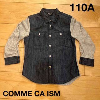 COMME CA ISM - コムサ　デニム、カットソー切替シャツ