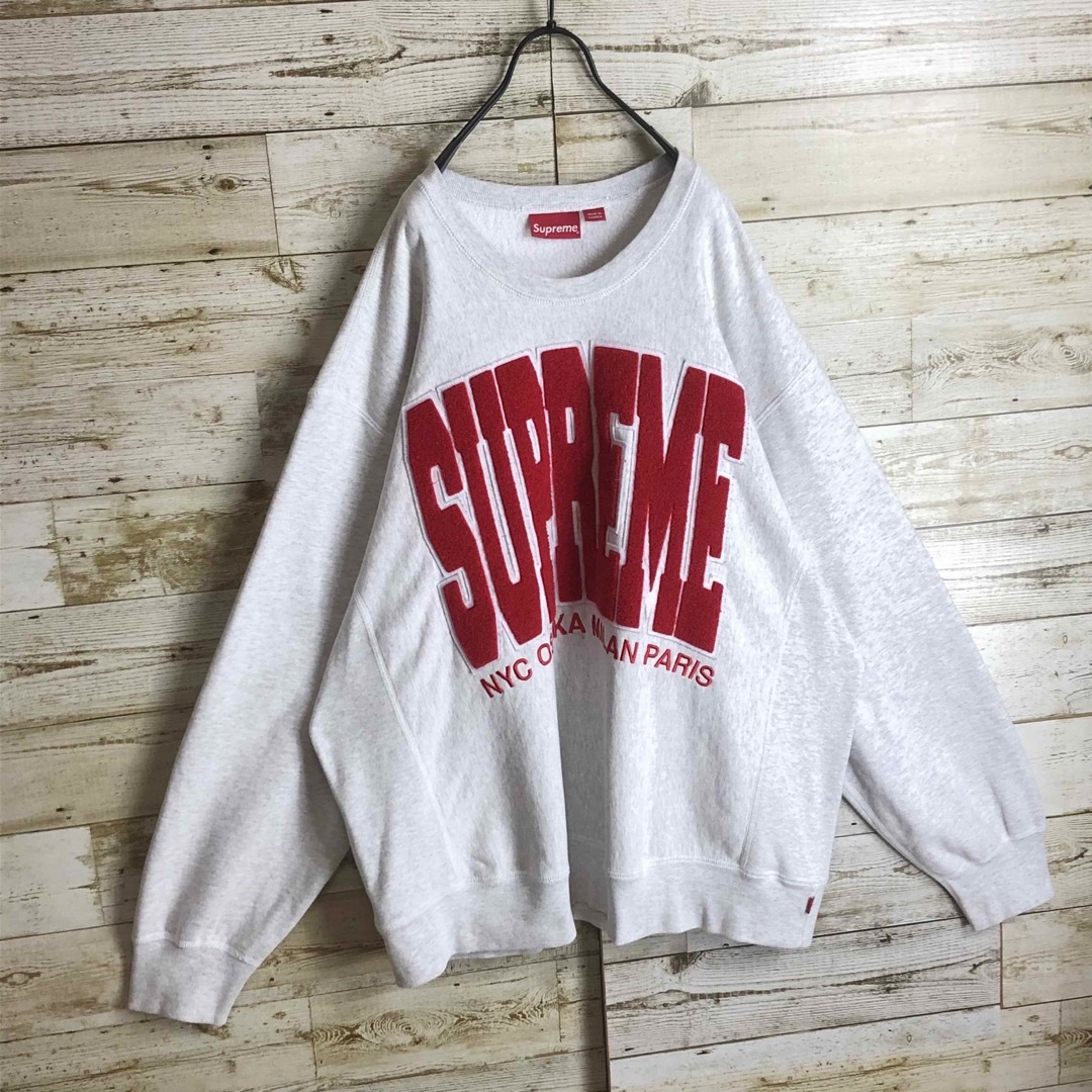 supreme シュプリーム スウェットトレーナー ビック刺繍ロゴトレーナー