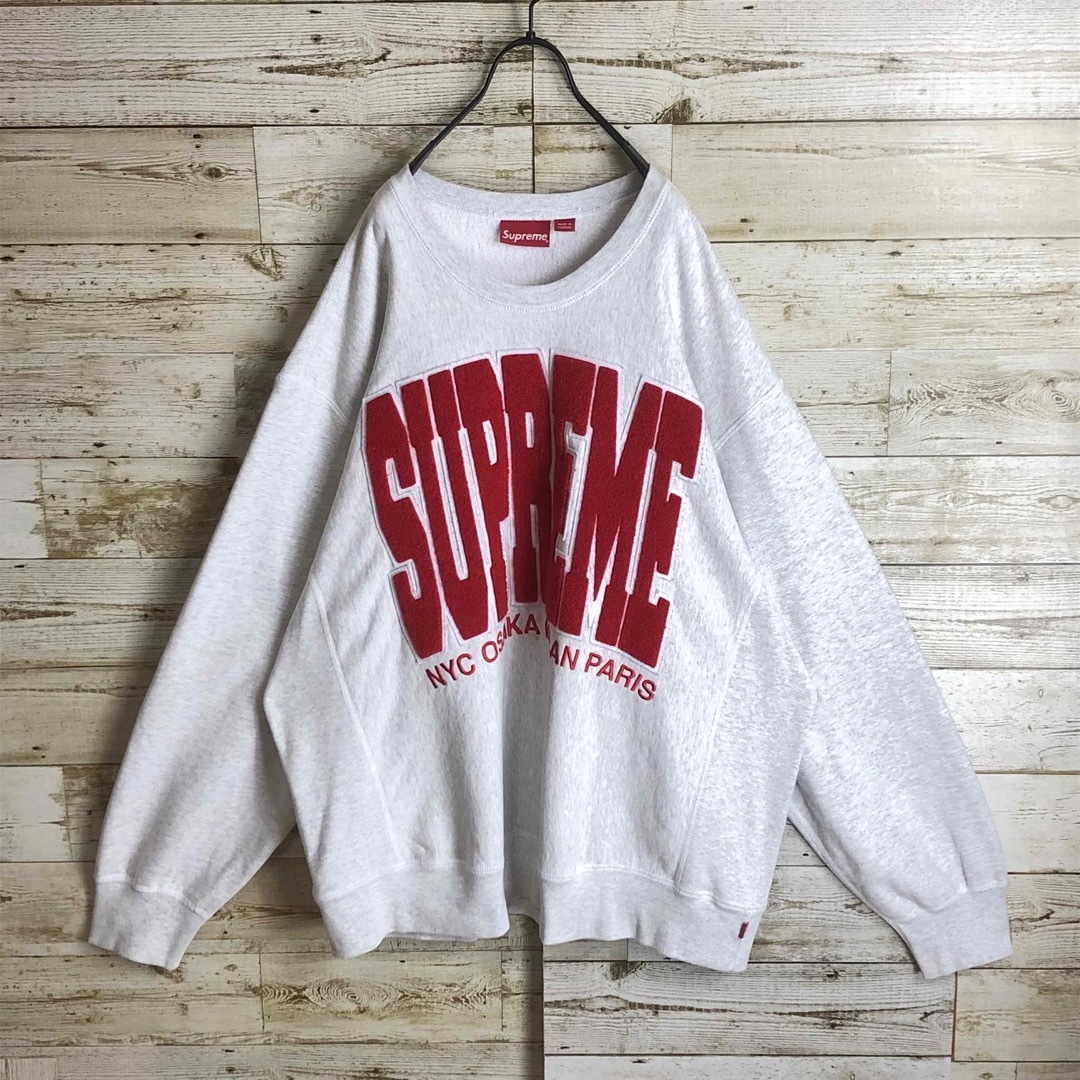 Supreme シュプリーム スウェット 超ビック刺繍ロゴ入り