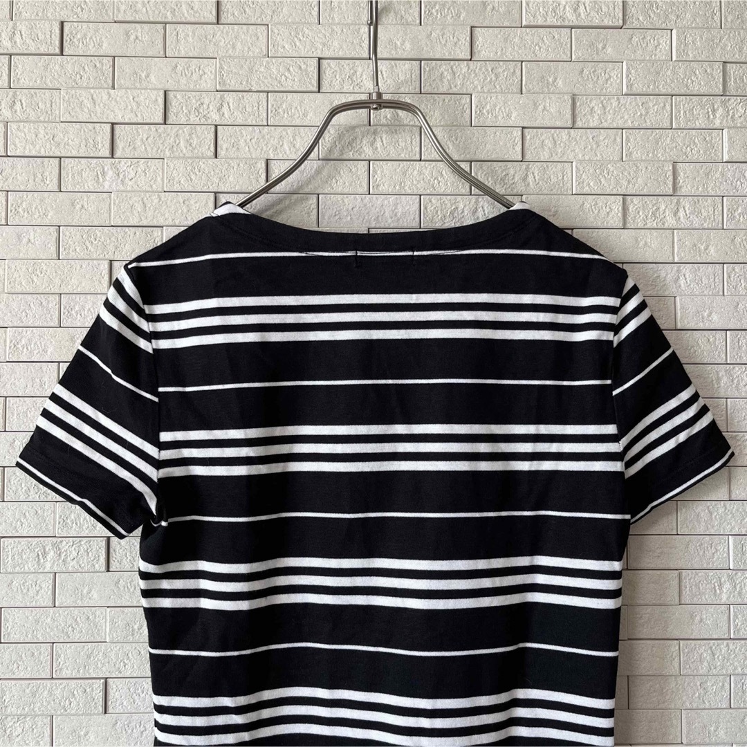 BURBERRY(バーバリー)のBURBERRY バーバリーロンドン　半袖カットソー　Tシャツ　ボーダー　白×黒 レディースのトップス(Tシャツ(半袖/袖なし))の商品写真