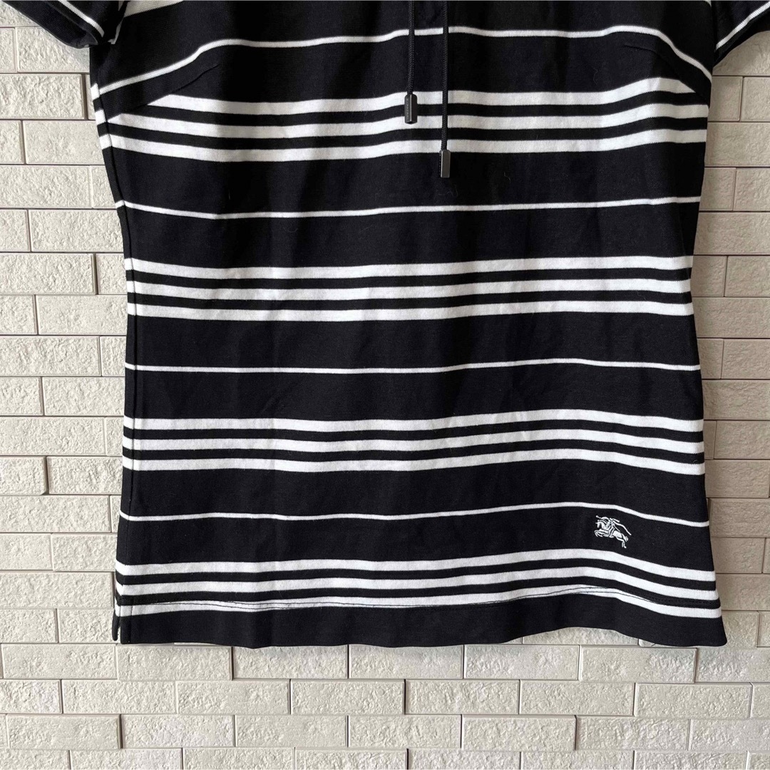 BURBERRY(バーバリー)のBURBERRY バーバリーロンドン　半袖カットソー　Tシャツ　ボーダー　白×黒 レディースのトップス(Tシャツ(半袖/袖なし))の商品写真