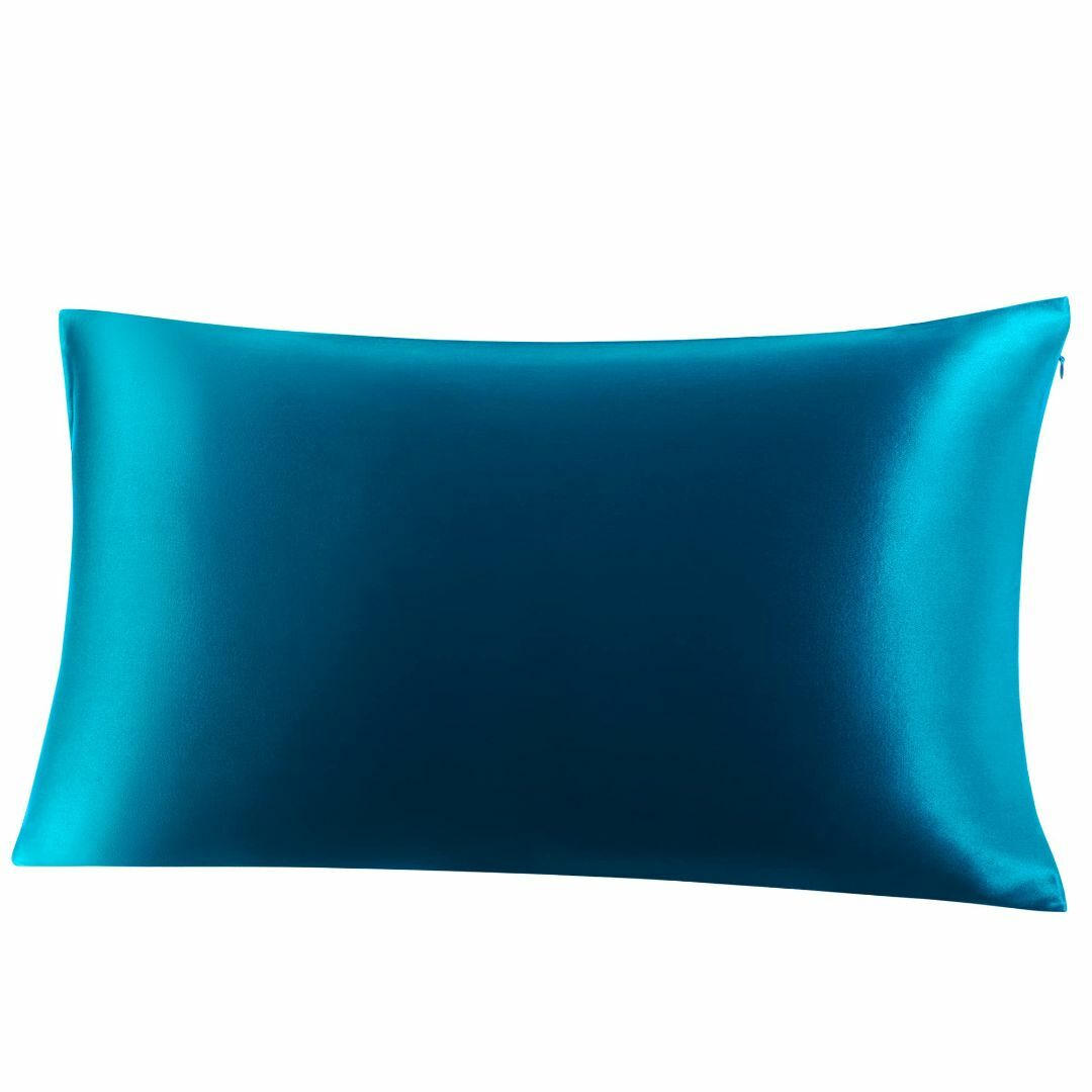 【色: ピーコックブルー】PiccoCasa シルク枕カバー 100%蚕糸 絹