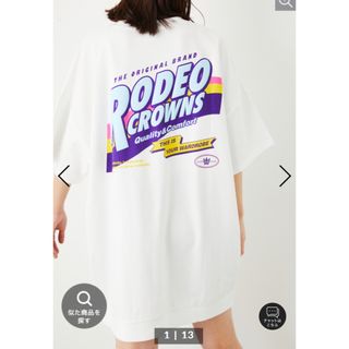 ロデオクラウンズワイドボウル(RODEO CROWNS WIDE BOWL)のロデオ　WAVE COLOR LOGOスウェットワンピース(ひざ丈ワンピース)