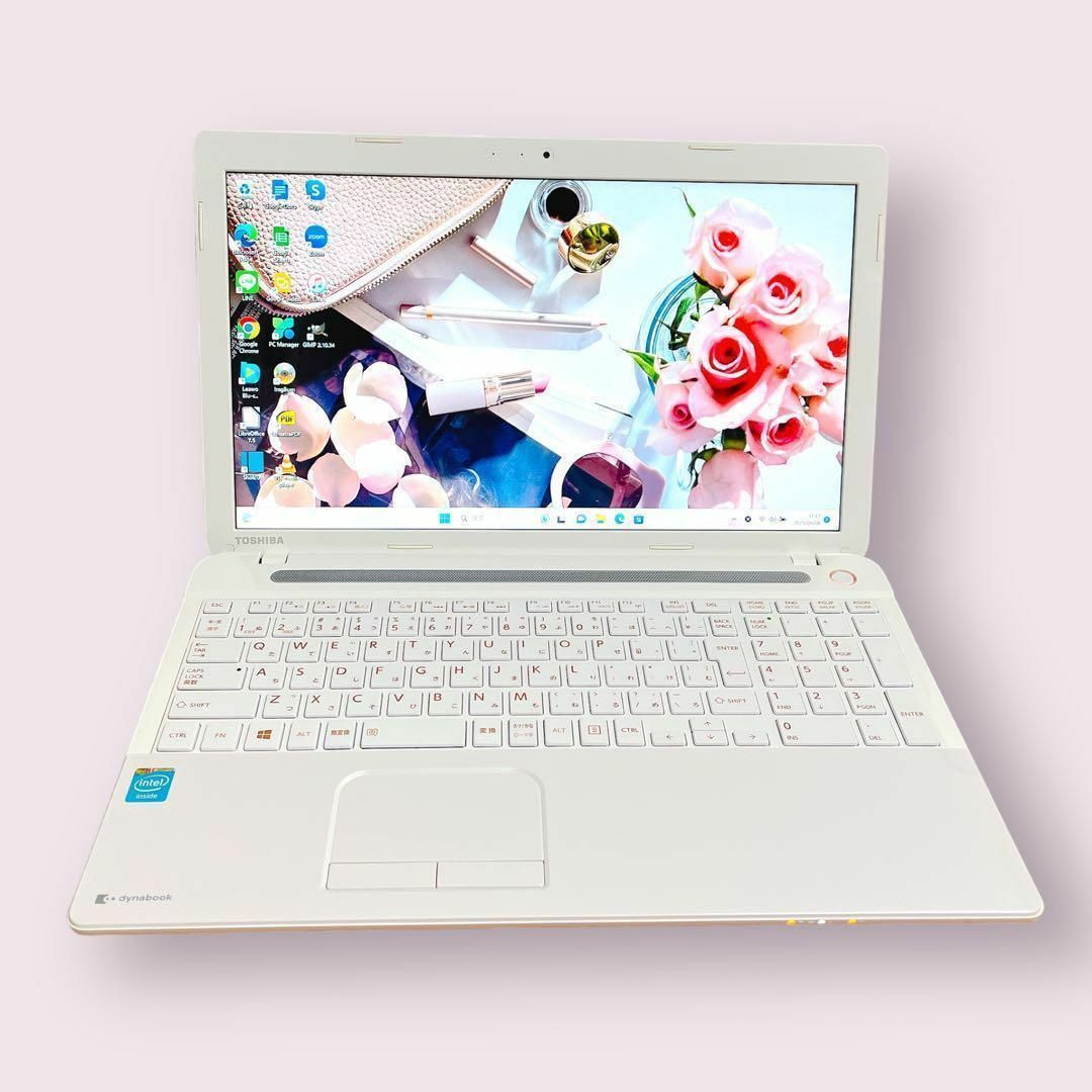東芝 - サクサクSSD❤️東芝⭐️カメラ付き❣️白ノートパソコン✨中古