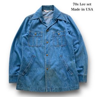 Lee - Lee リー ロングL チンストラップ デニムカバーオール 濃紺 40
