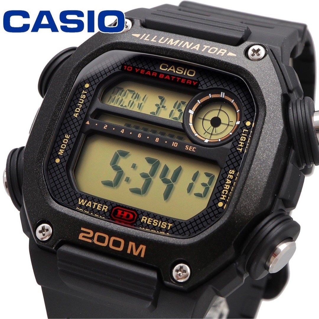 CASIO メンズ 防水 200M 海外モデル デジタル DW-291H-9AV