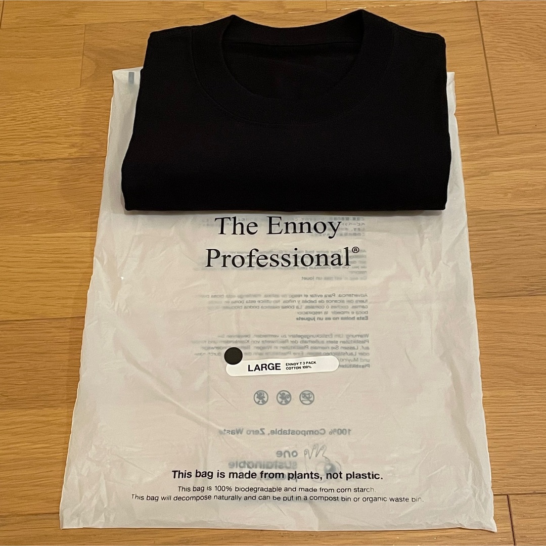 Lsize ennoy 3pack t-shirts black