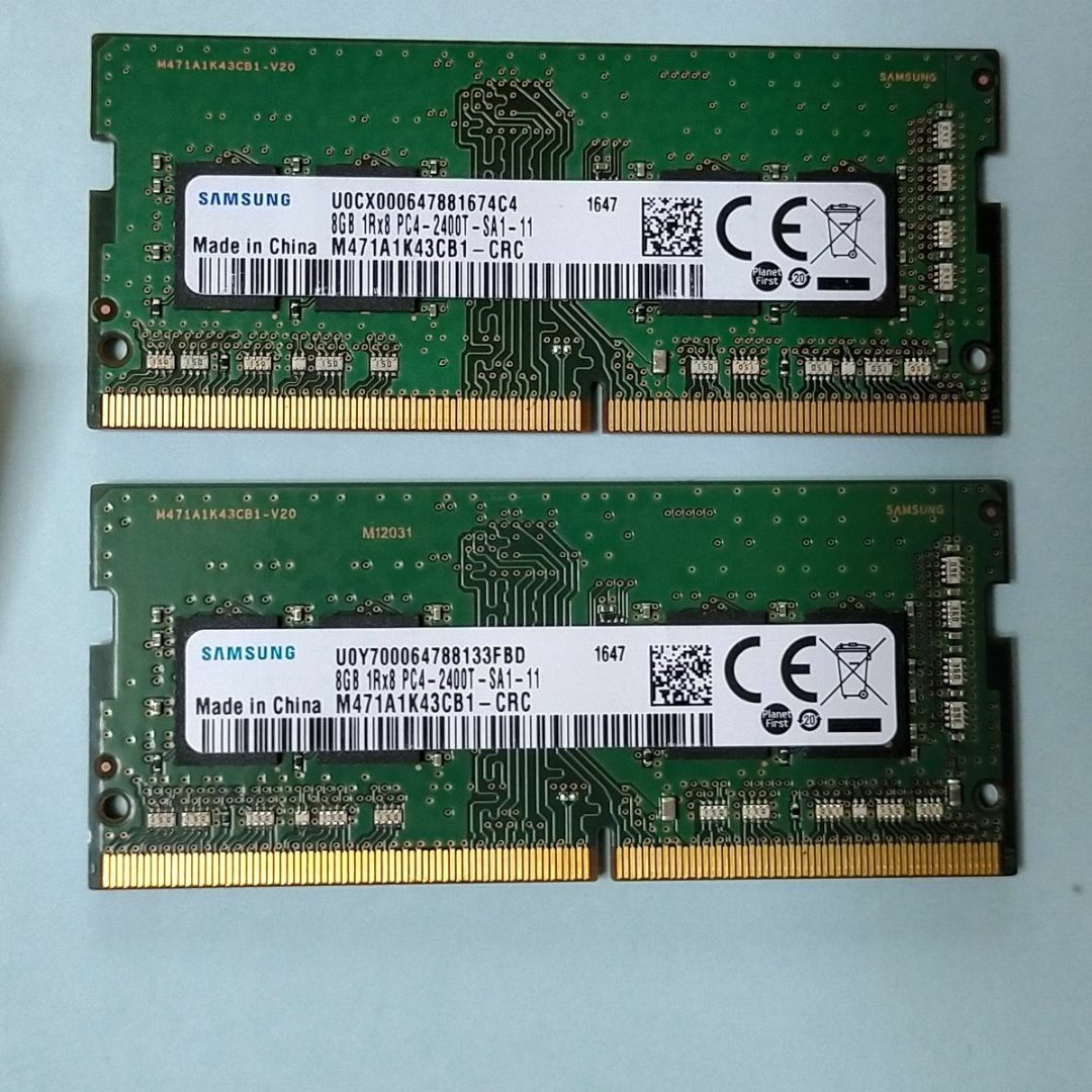 DDR4-2400 8GB 2枚 合計16GB ノートPC用メモリ SODIMMの通販 by やくも ...