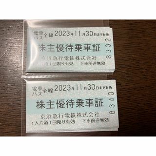 京急　株主優待乗車証　15枚(鉄道乗車券)
