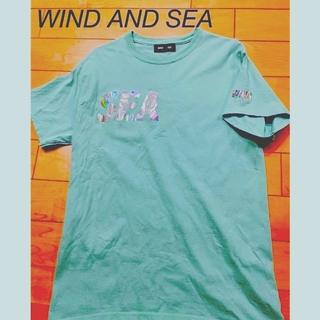 ウィンダンシー(WIND AND SEA)のウィンダンシー Tシャツ Mサイズ グリーン系(Tシャツ/カットソー(半袖/袖なし))