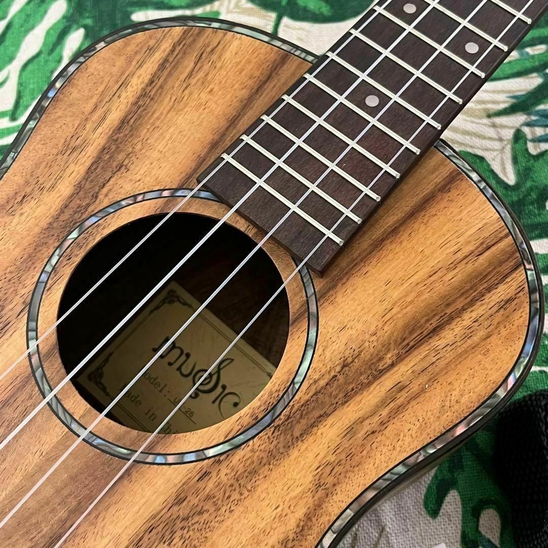 ネット買取 【music ukulele】アカシアコアのエレキ・テナーウクレレ