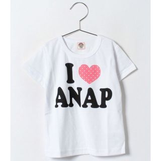 アナップキッズ(ANAP Kids)のANAP KIDS新品 I LOVE ANAP  Tシャツ100ホワイト(Tシャツ/カットソー)