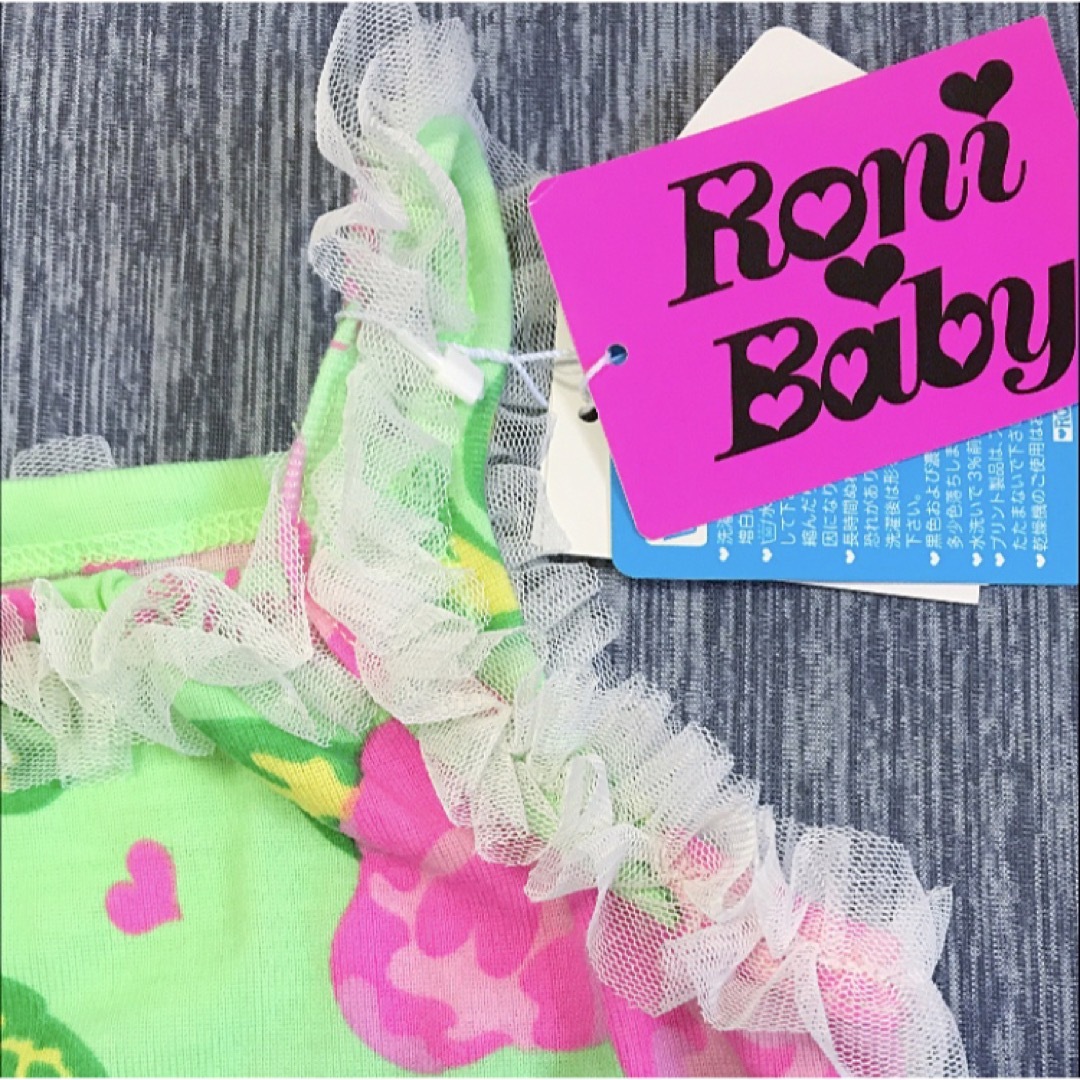 RONI(ロニィ)の定価8,532円‼️新品■RONI♡バラ×ロゴプリント キャミソール/80 キッズ/ベビー/マタニティのベビー服(~85cm)(タンクトップ/キャミソール)の商品写真