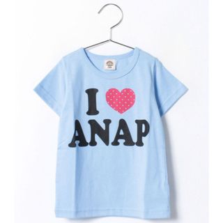 アナップキッズ(ANAP Kids)のANAP KIDS新品 I LOVE ANAP  Tシャツ110水色(Tシャツ/カットソー)