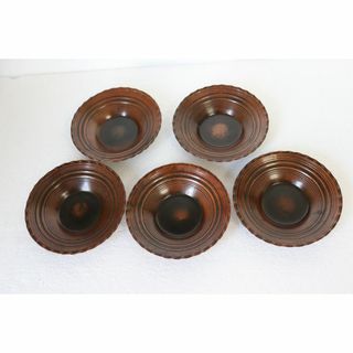 銅製　茶托　５枚　中古品　茶道具　煎茶(金属工芸)