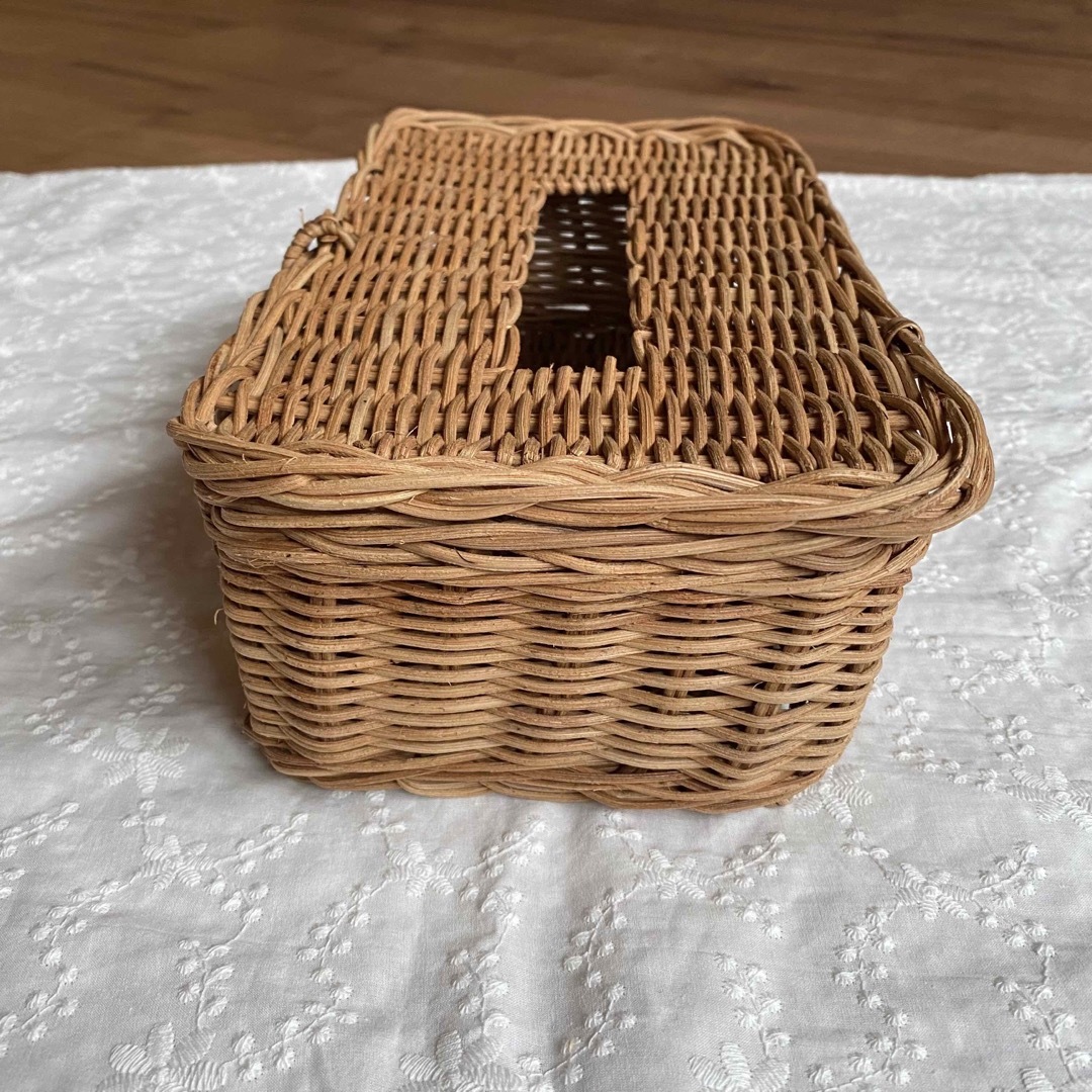 新品 ラタン ティッシュボックスケース 柳 ティッシュケースの通販 by