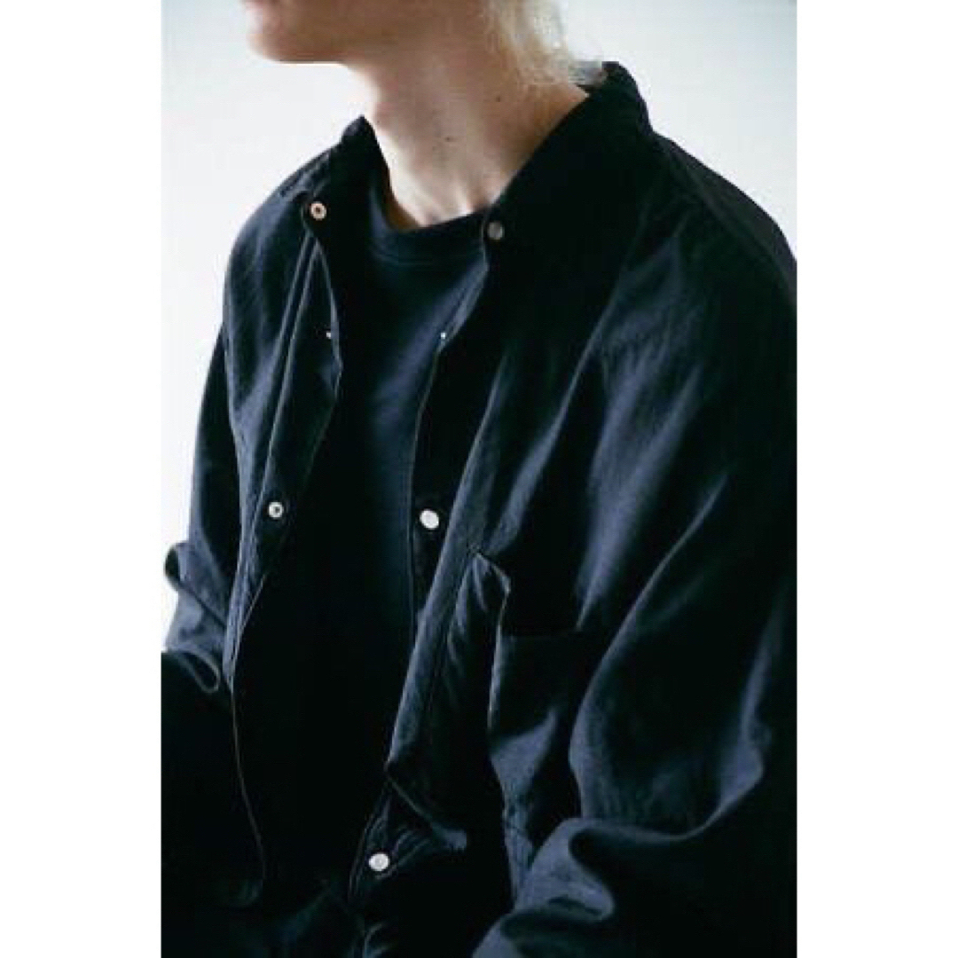 【COMOLI】ダブルレイヤー L/Sクルー Navy 3