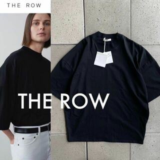 ザロウ(THE ROW)の美品 THE ROW ザロウ DOUBI TOP オーバーサイズTシャツ S 黒(Tシャツ(半袖/袖なし))