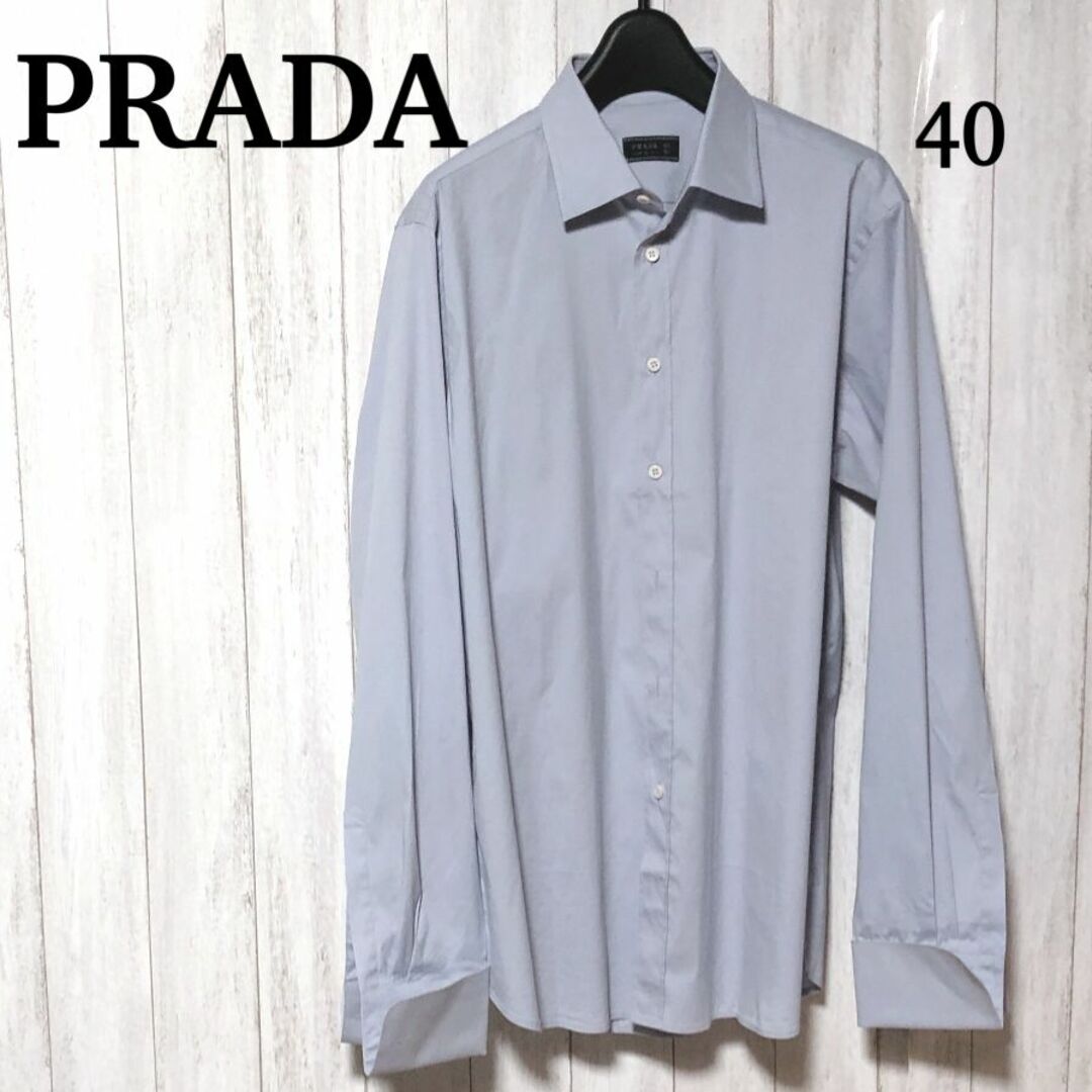 PRADA - PRADA ダブルカフス シャツ 40/プラダ ストレッチ ドレス