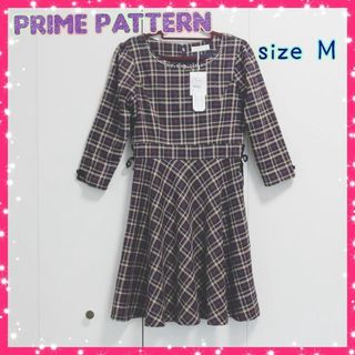 プライムパターン(PRIME PATTERN)の在庫限り PRIME PATTERN プライムパターン ワンピース チェック(ひざ丈ワンピース)