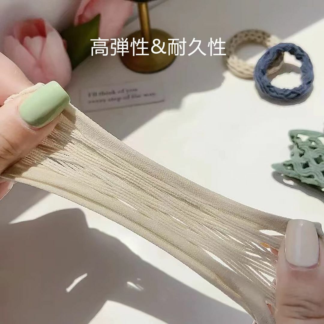色: ひし形-六色です】ヘアゴム 跡がつかない髪ゴム おしゃれ 6色