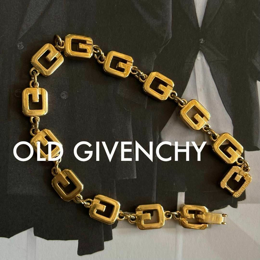 GIVENCHY Gロゴ タグ付き ヴィンテージ ブレスレット