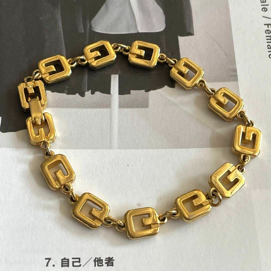 givenchy vintage オーバルチェーンブレスレット-