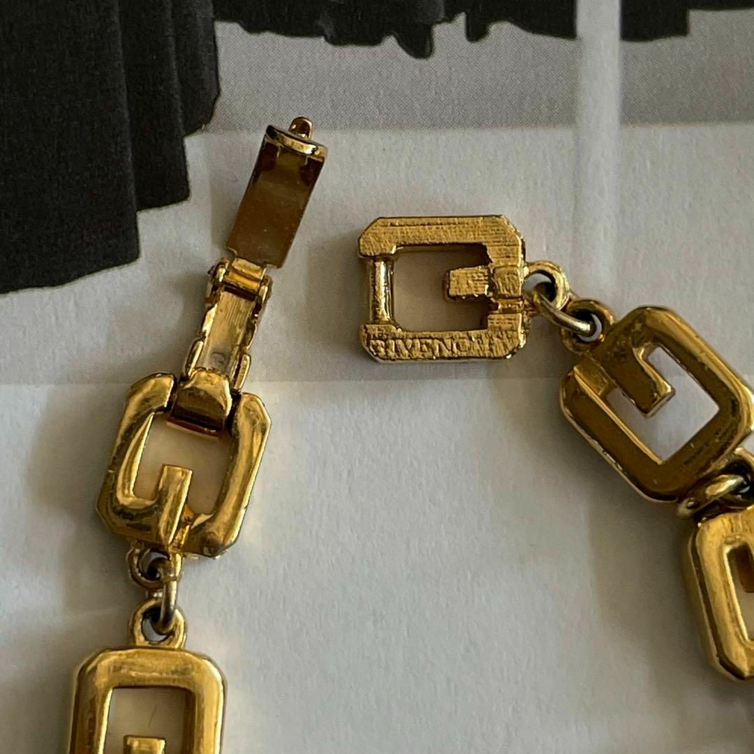 オールド GIVENCHY ジバンシィ Gロゴ チェーン ブレスレット ゴールド